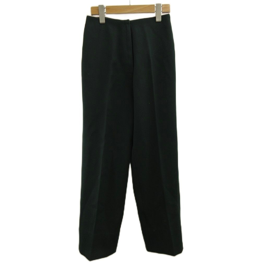 Hermes Sport Vintage Pants Trousers Wool Straight Pleated 38 M Green