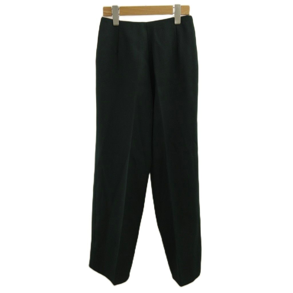 Hermes Sport Vintage Pants Trousers Wool Straight Pleated 38 M Green — view 2