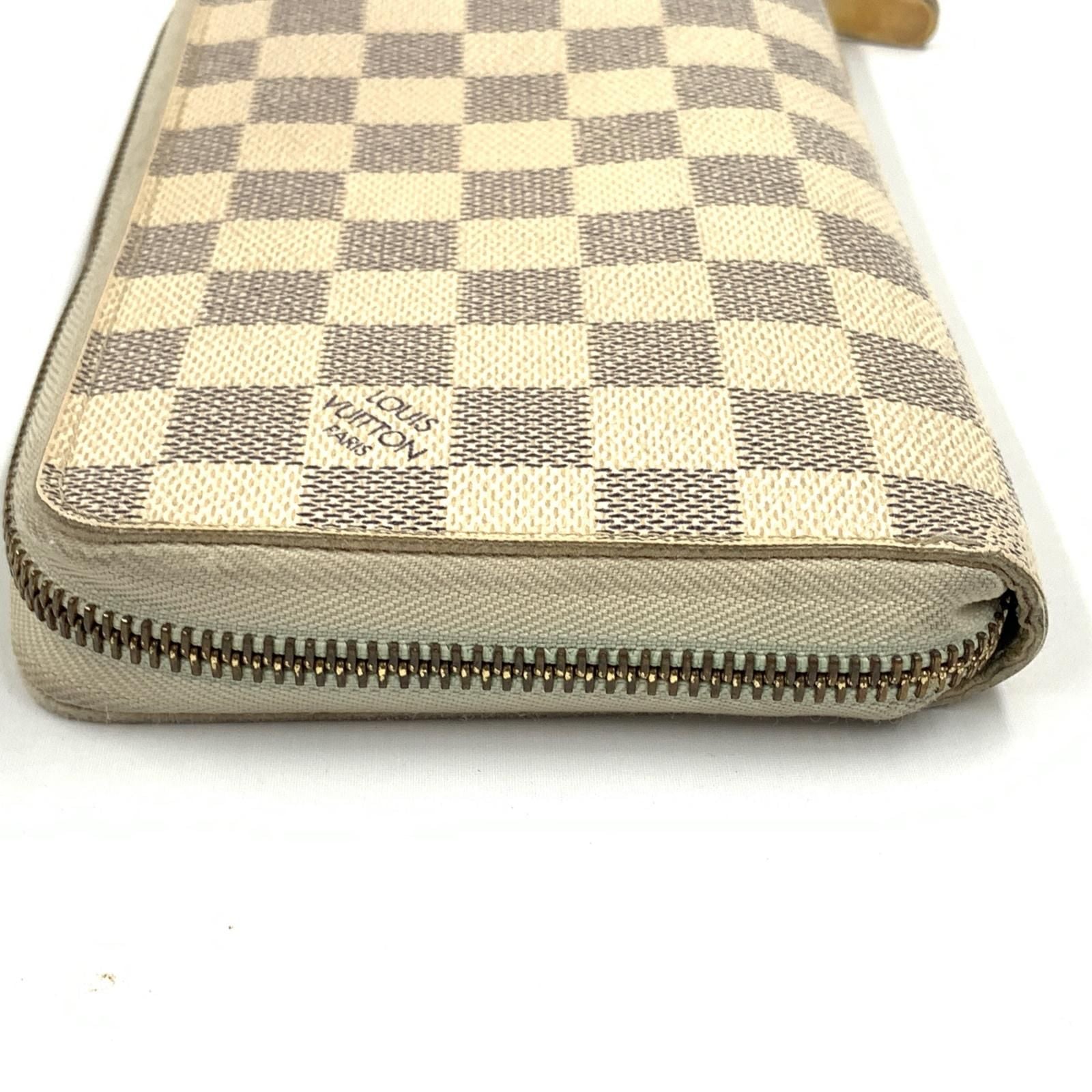 Louis Vuitton Damier Azur Zippy Organizer Zip Around Wallet White — view 5