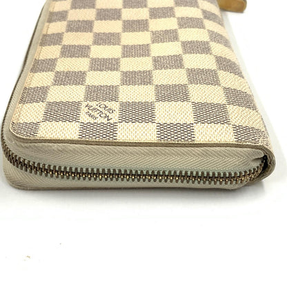 Louis Vuitton Damier Azur Zippy Organizer Zip Around Wallet White — view 5