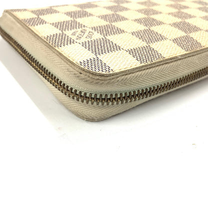 Louis Vuitton Damier Azur Zippy Organizer Zip Around Wallet White — view 7