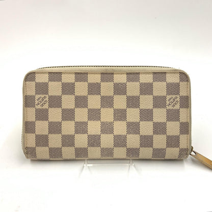 Louis Vuitton Damier Azur Zippy Organizer Zip Around Wallet White