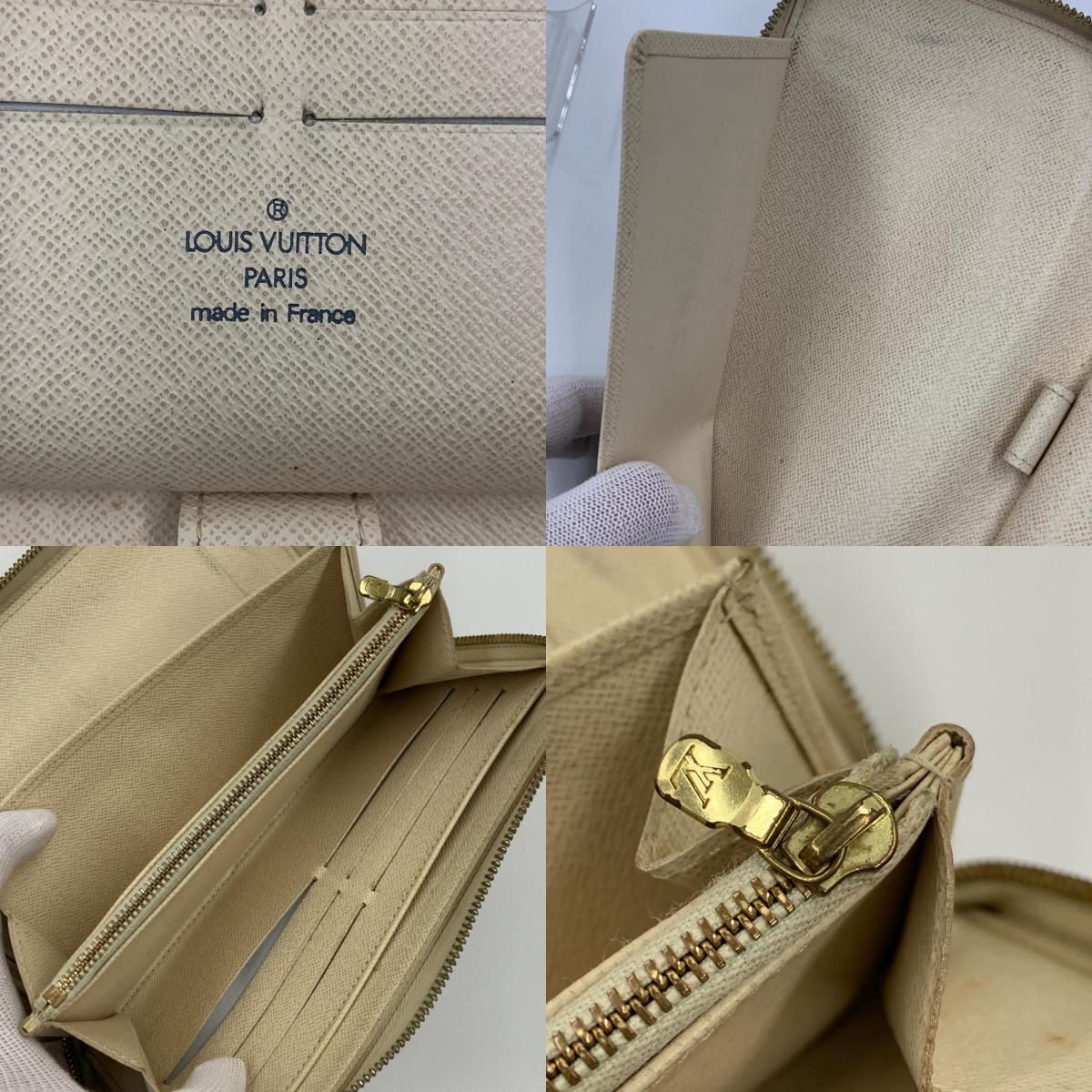 Louis Vuitton Damier Azur Zippy Organizer Zip Around Wallet White — view 9