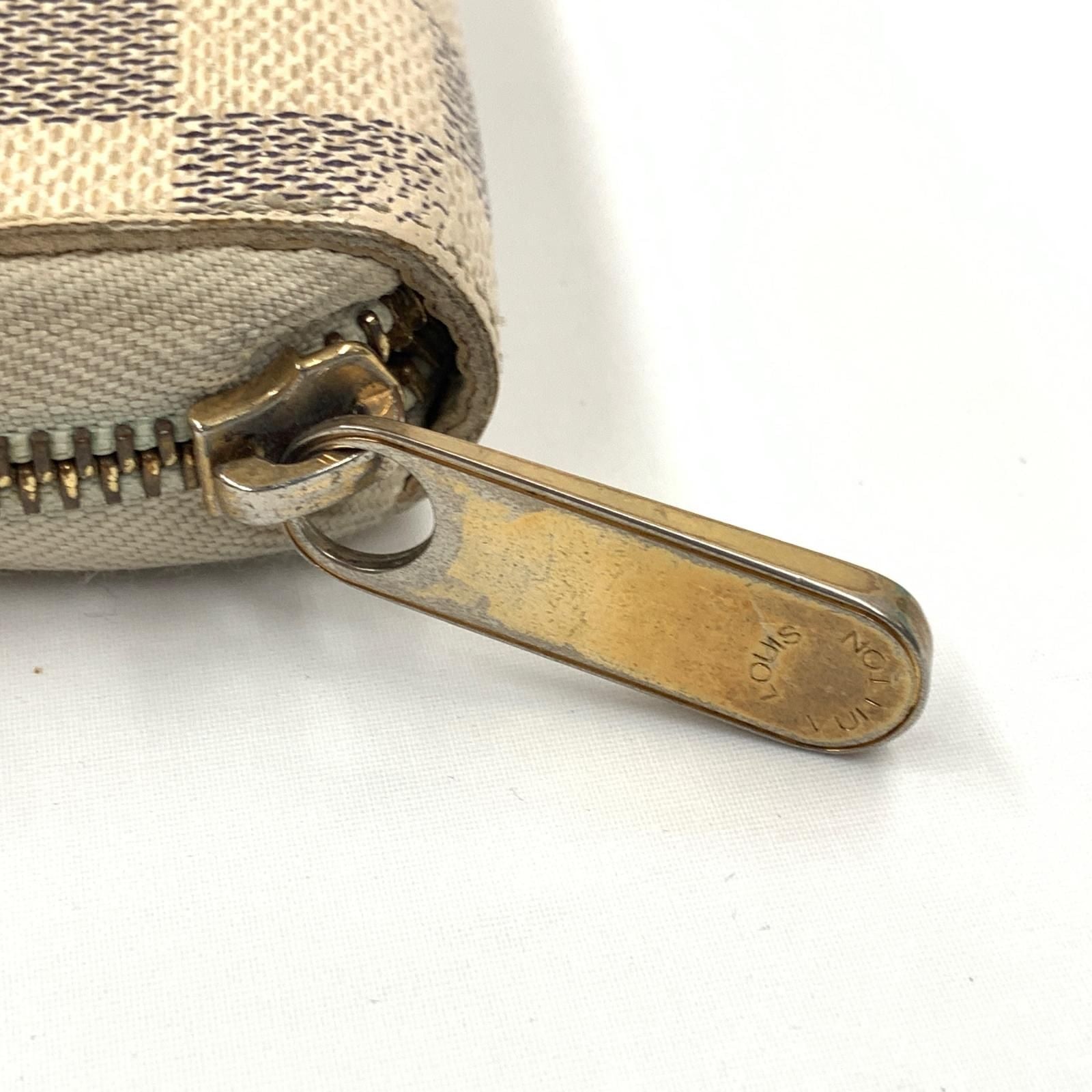 Louis Vuitton Damier Azur Zippy Organizer Zip Around Wallet White — view 3