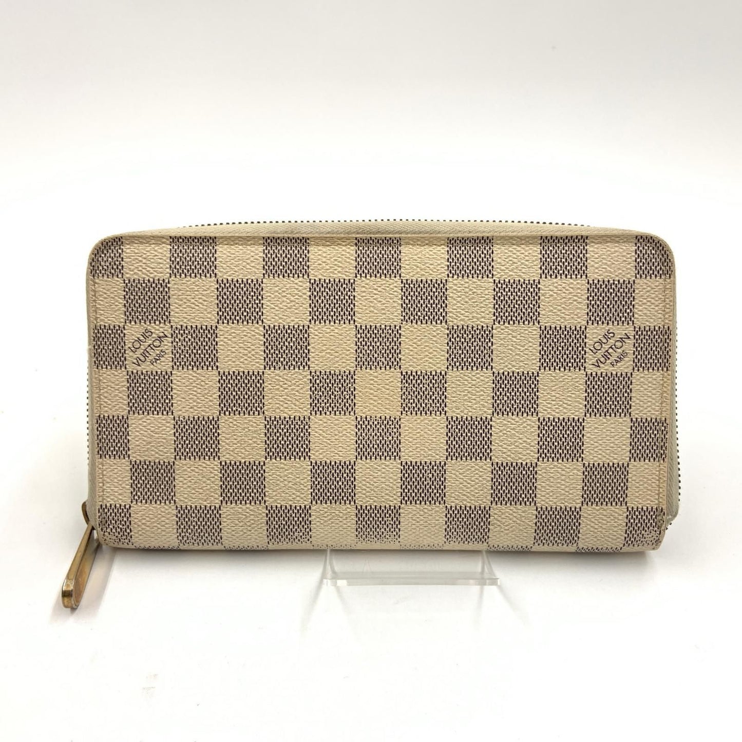 Louis Vuitton Damier Azur Zippy Organizer Zip Around Wallet White — view 2