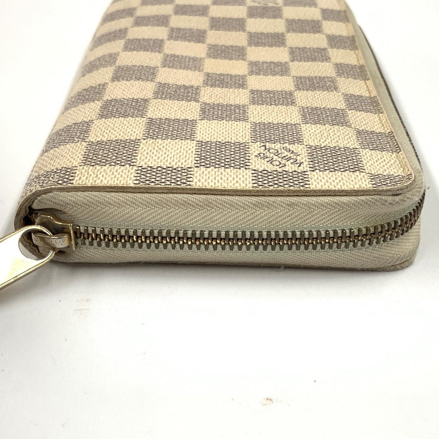 Louis Vuitton Damier Azur Zippy Organizer Zip Around Wallet White — view 4