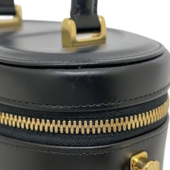 Dior Mini Vanity Shoulder Bag Leather Black — view 6