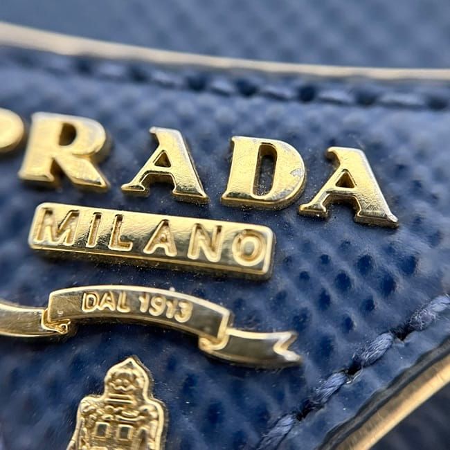 Prada Drawstring Shoulder Bag 2-Way Hand 1 BE 032 158 Saffiano Leather Azzurro — view 7