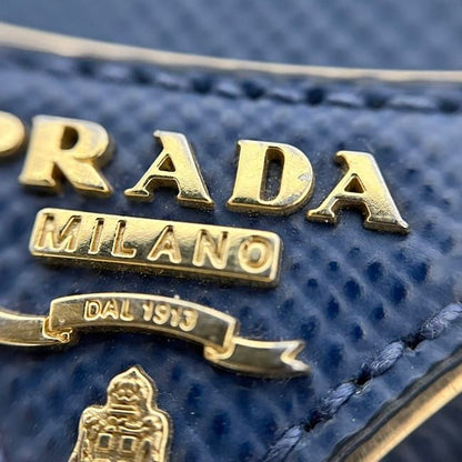 Prada Drawstring Shoulder Bag 2-Way Hand 1 BE 032 158 Saffiano Leather Azzurro — view 7