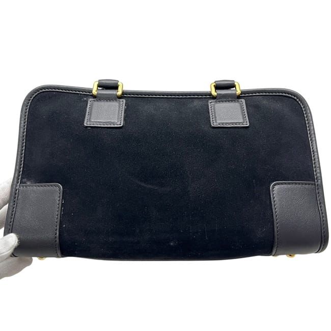 Loewe Handbag Amazona 28 Anagram Suede Leather Black — view 8