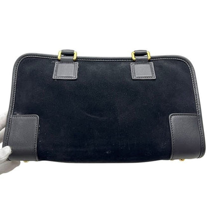 Loewe Handbag Amazona 28 Anagram Suede Leather Black — view 8