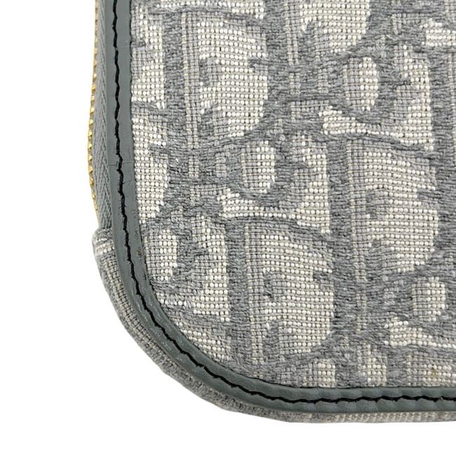 Dior Von Shoulder Chain Bag Oblique 30 Montaigne Utzq Canvas Gray CD — view 8