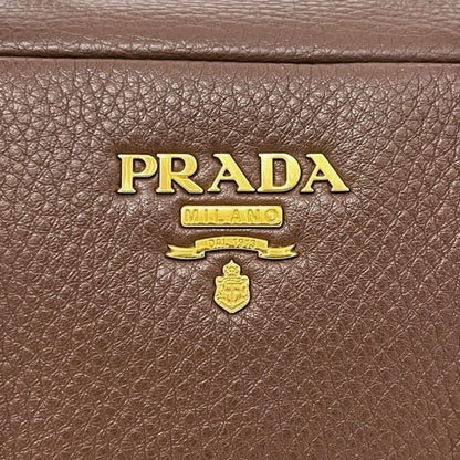 Prada Mini Boston Bag Leather Vitello Daino Brown — view 5