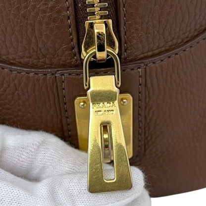 Prada Mini Boston Bag Leather Vitello Daino Brown — view 7