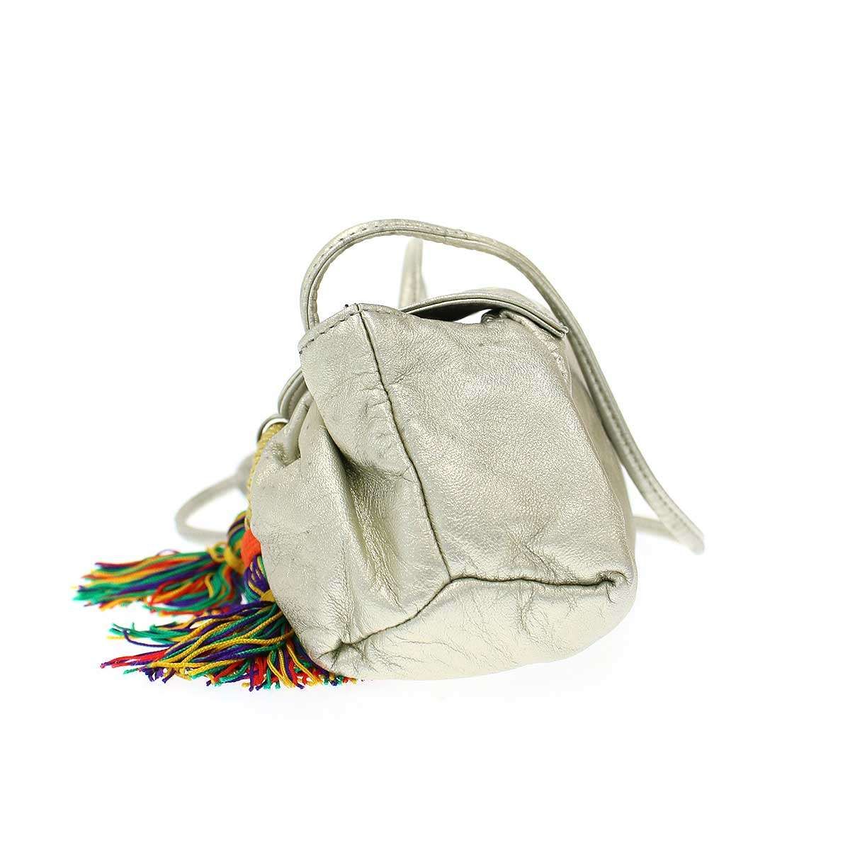 Loewe Multi Tassel Fly Gilet Shoulder Bag Silver — view 4