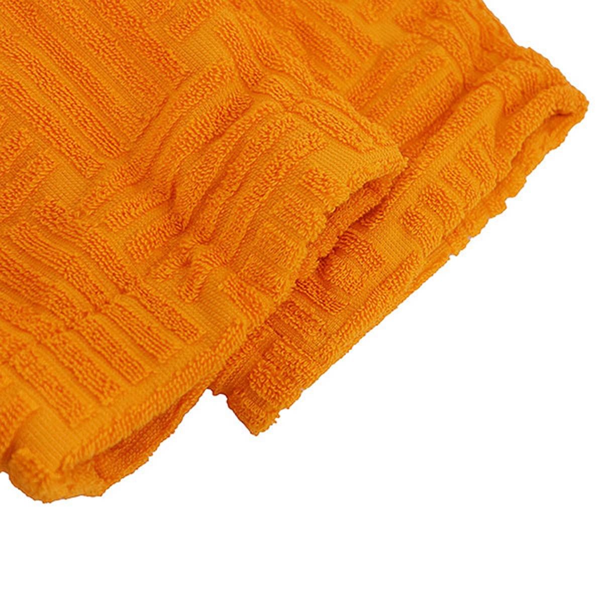 Bottega Veneta Cotton Terry Pile Bathrobe Coat Orange — view 5