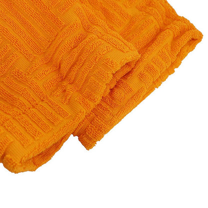 Bottega Veneta Cotton Terry Pile Bathrobe Coat Orange — view 5