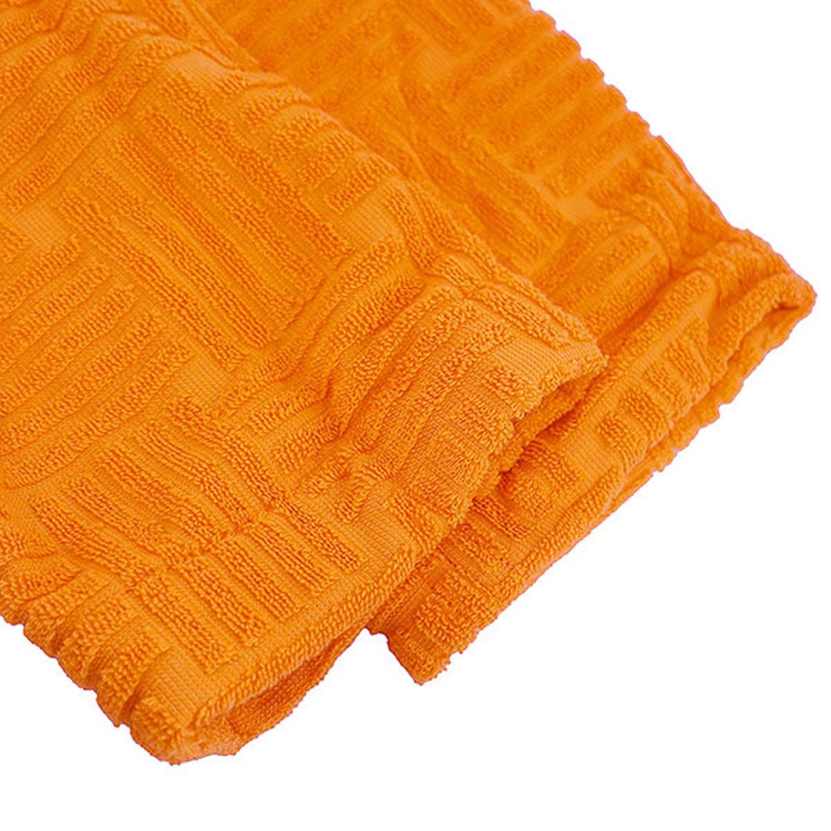 Bottega Veneta Cotton Terry Pile Bathrobe Coat Orange — view 6