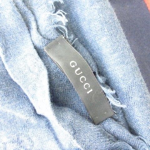 Gucci Shawl GG Navy Blue Scarf — view 6