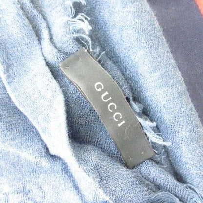 Gucci Shawl GG Navy Blue Scarf — view 6