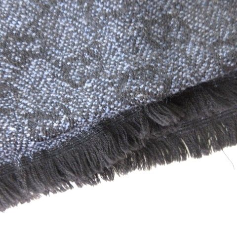 Gucci Scarf GG Fringe Wool Navy Blue — view 4