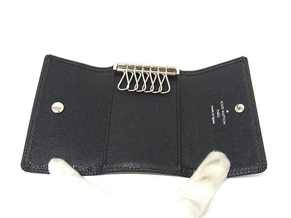 Louis Vuitton Key Case Taiga Multicles 6 Ardoise Leather 6 Silver Key Holder — view 3