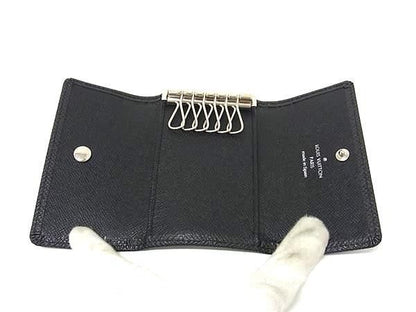 Louis Vuitton Key Case Taiga Multicles 6 Ardoise Leather 6 Silver Key Holder — view 3