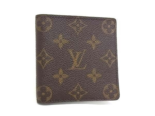 Louis Vuitton Bifold Wallet Monogram Porto Billets 6 Cult Cles Brown Leather