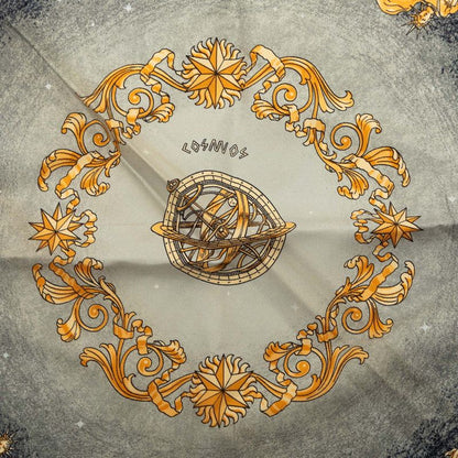 Hermes Carre 42 Cosmos Scarf Black Multicolor Silk — view 2
