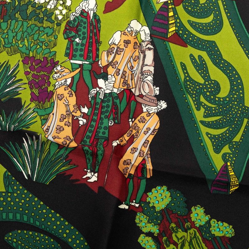 Hermes Carre 90 le Paradis du Roy Scarf Multicolor Silk — view 4