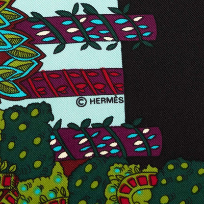 Hermes Carre 90 le Paradis du Roy Scarf Multicolor Silk — view 7