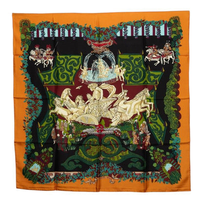 Hermes Carre 90 le Paradis du Roy Scarf Multicolor Silk