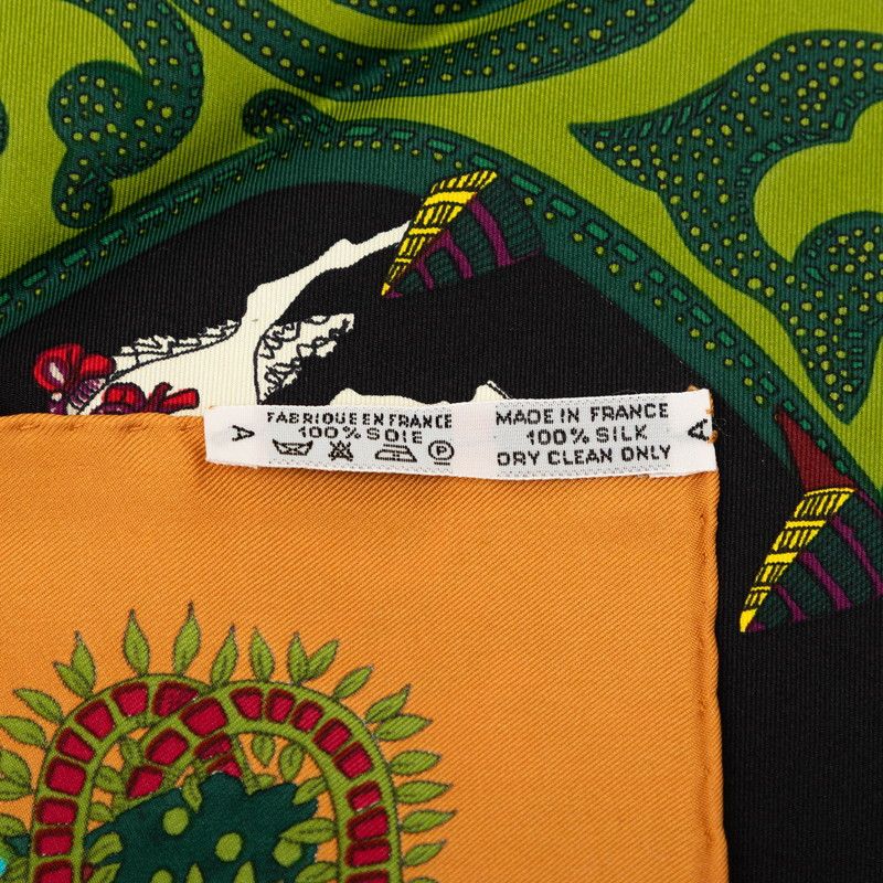 Hermes Carre 90 le Paradis du Roy Scarf Multicolor Silk — view 8