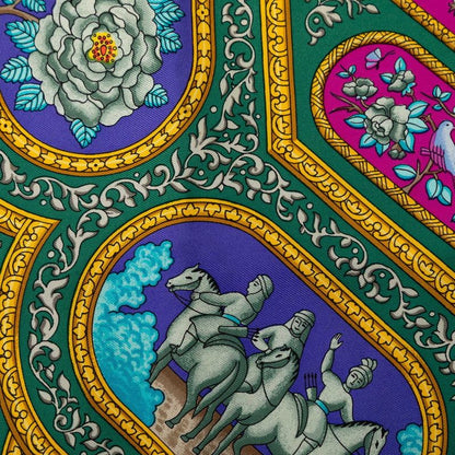 Hermes Qalamdan Scarf Blue Silk — view 4