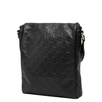 Gucci Guccissima Crossbody Shoulder Bag Black Leather — view 2