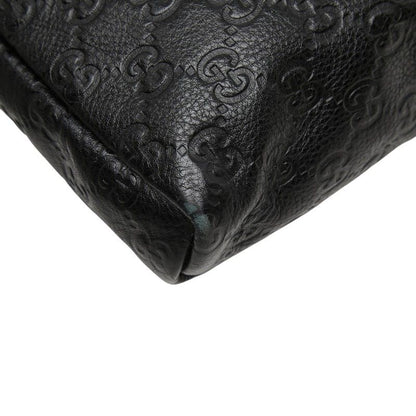 Gucci Guccissima Crossbody Shoulder Bag Black Leather — view 8