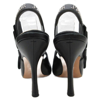 Dior J'adior Leather Pumps Sling Back Logo Pointed Toe High Heels Pin Black 38 — view 3