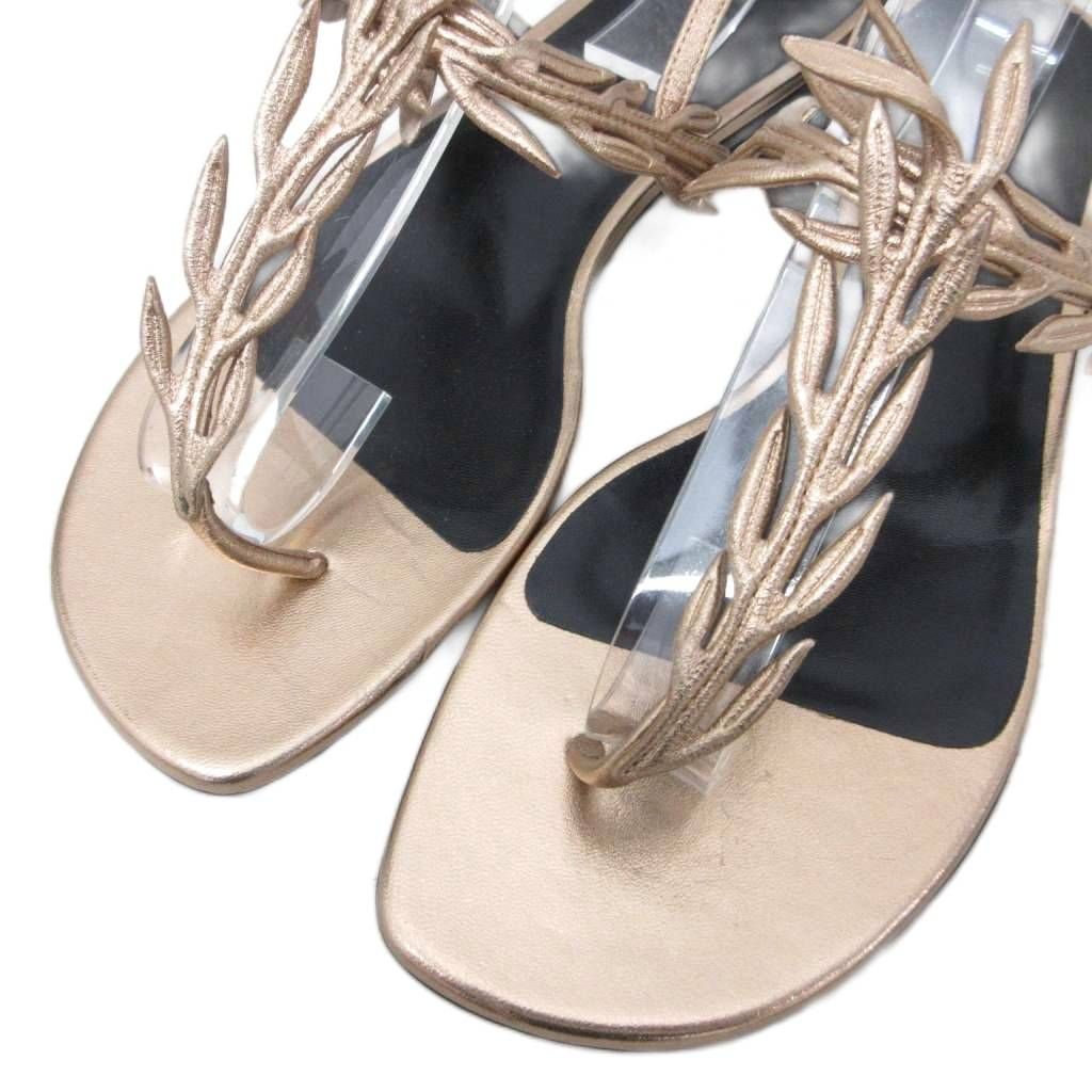 Hermes Myrthe Leaf Sandals Motif Beige 39 — view 5