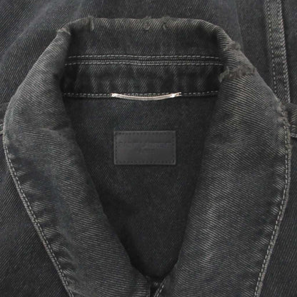 Saint Laurent Paris Denim Jacket Trucker Cotton 54 Black — view 7