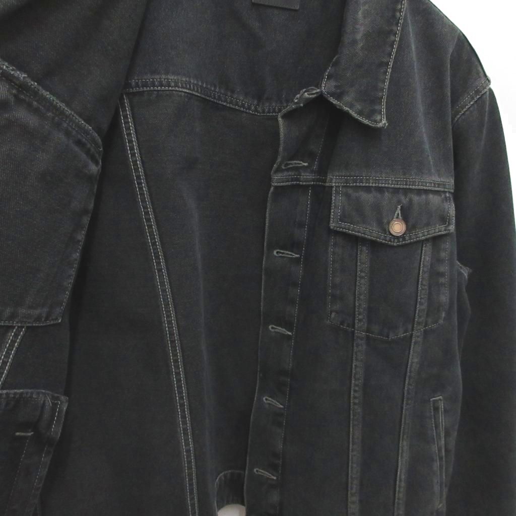 Saint Laurent Paris Denim Jacket Trucker Cotton 54 Black — view 5