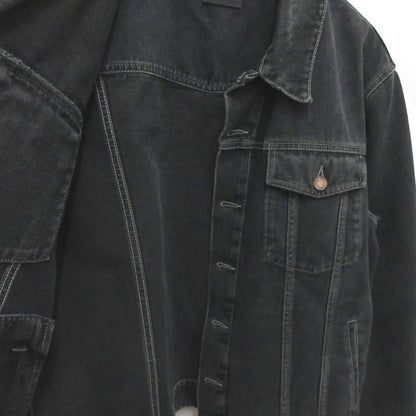 Saint Laurent Paris Denim Jacket Trucker Cotton 54 Black — view 5