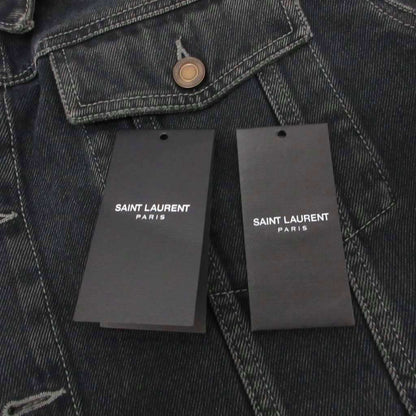Saint Laurent Paris Denim Jacket Trucker Cotton 54 Black — view 6