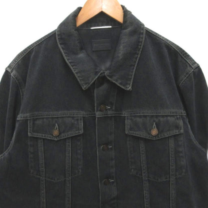 Saint Laurent Paris Denim Jacket Trucker Cotton 54 Black — view 3