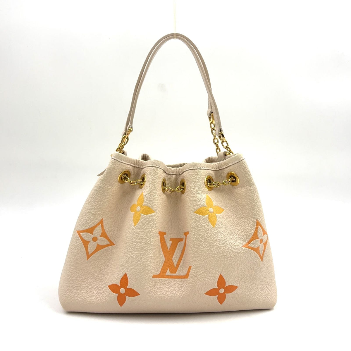 Louis Vuitton LV Summer Bundle Monogram Empreinte Leather Orange White Handbag