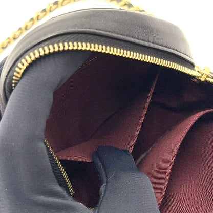 Chanel Classic Round Chain Lambskin Black Shoulder Bag Gold — view 5