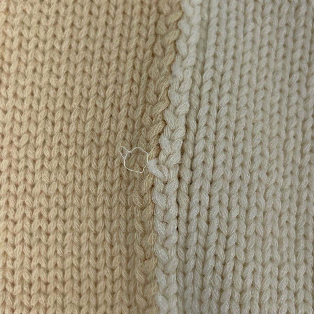 Hermes Knit Cardigan Top Cotton Nylon Beige — view 3