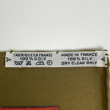 Hermes Carre 90 Cuirs du Desert Scarf Leather Decoration Silk Brown Multicolor — view 2