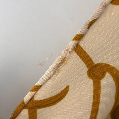 Chanel Scarf CC Logo Sunflower Silk Beige Multicolor — view 3