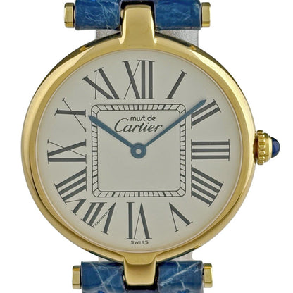 Cartier Must Vendome LM Watch Leather Quartz Silver