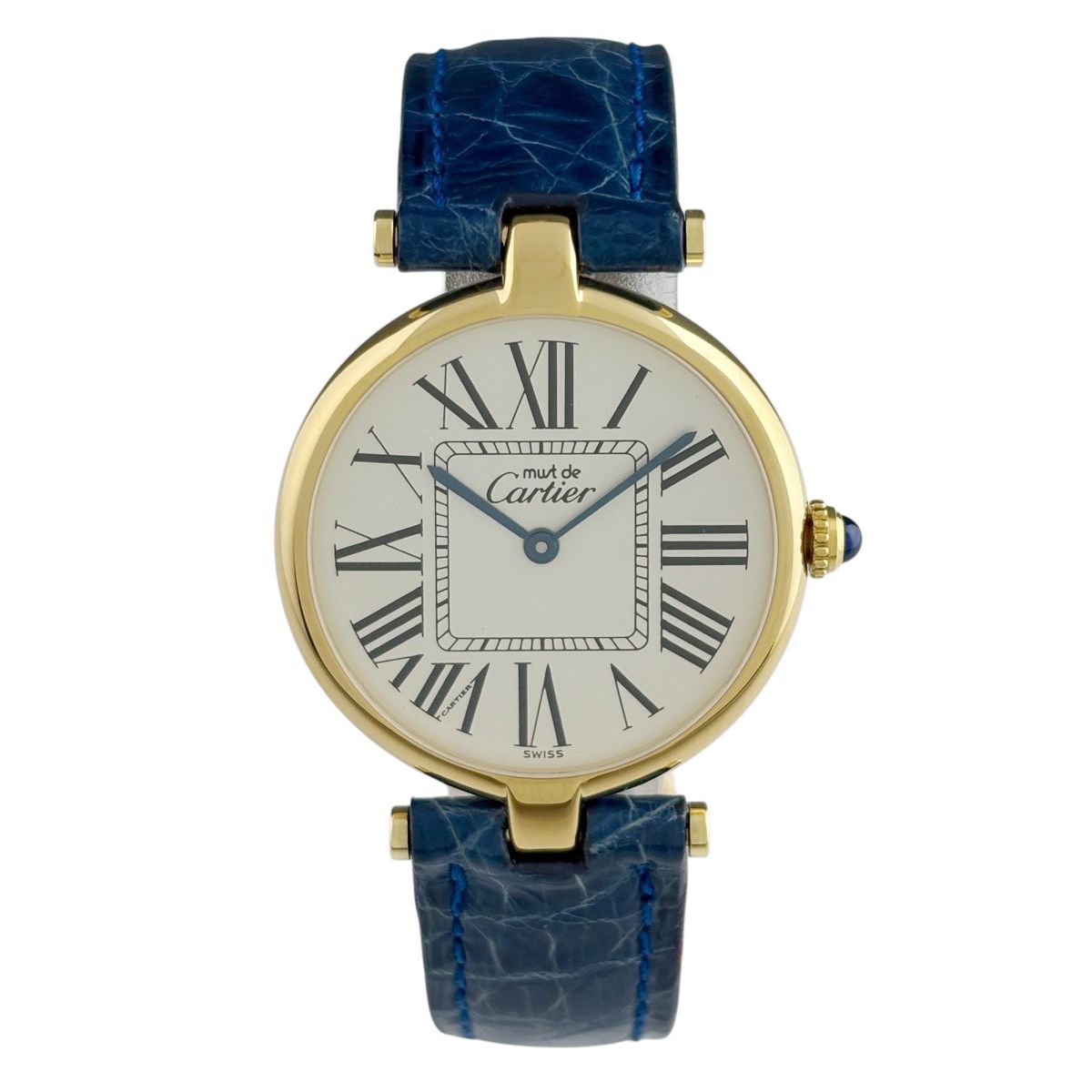 Cartier Must Vendome LM Watch Leather Quartz Silver — view 2